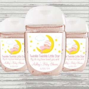 Twinkle Twinkle Little Star Baby Shower Favor,  HS Label DIGITAL File Boy and Girl Versions, Virtual/Drive By Baby Shower