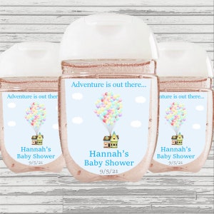 UP Theme Baby Shower Favor,  HS Label DIGITAL File, Virtual/Drive By Baby Shower