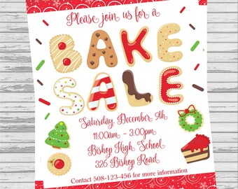 bake sale flyer etsy bake off flyer