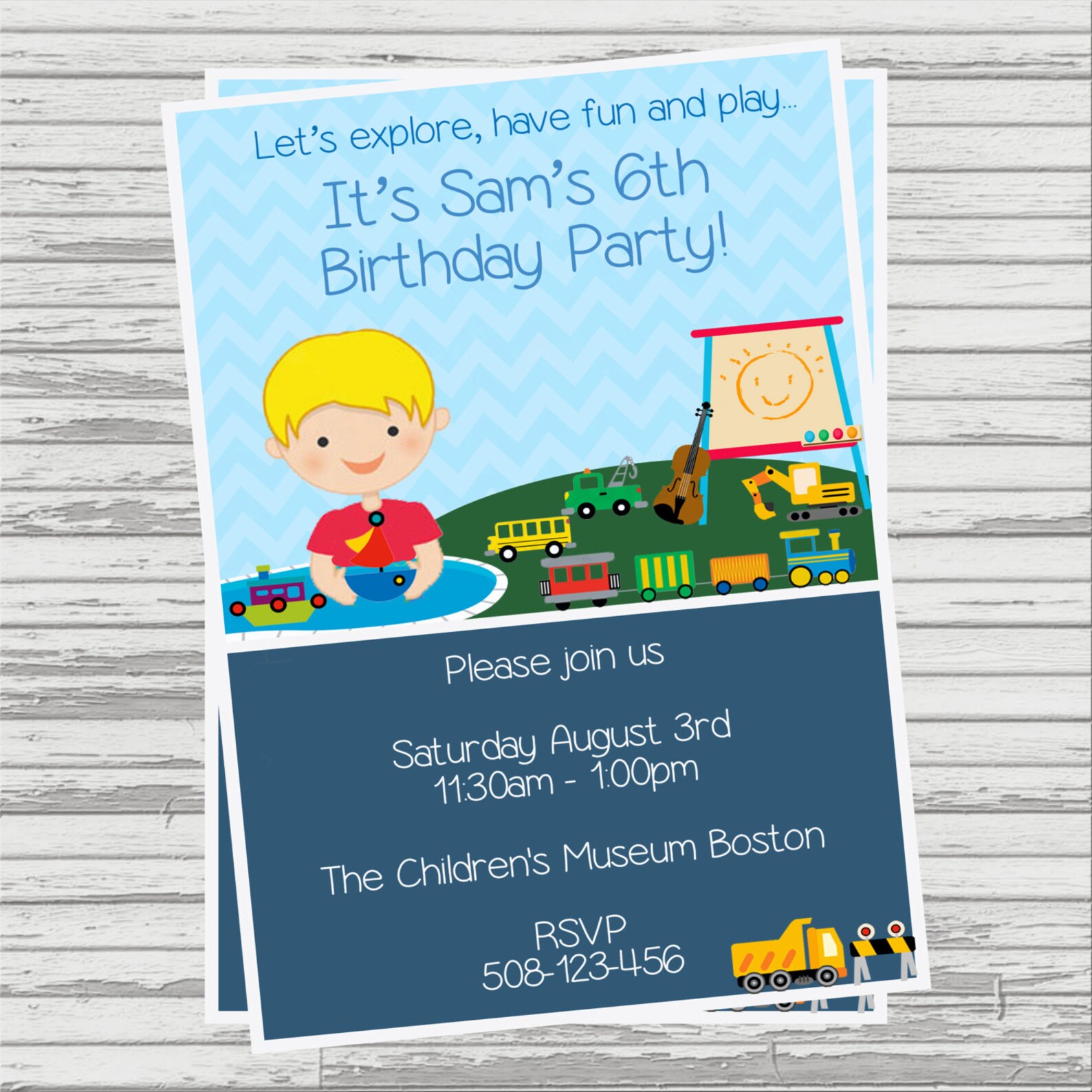 Children's Museum Themed DIGITAL Birthday Invitation. Etsy