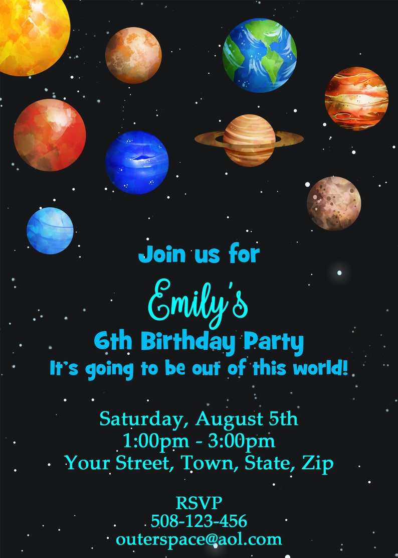 Themed Custom DIGITAL Birthday Invitation. Etsy