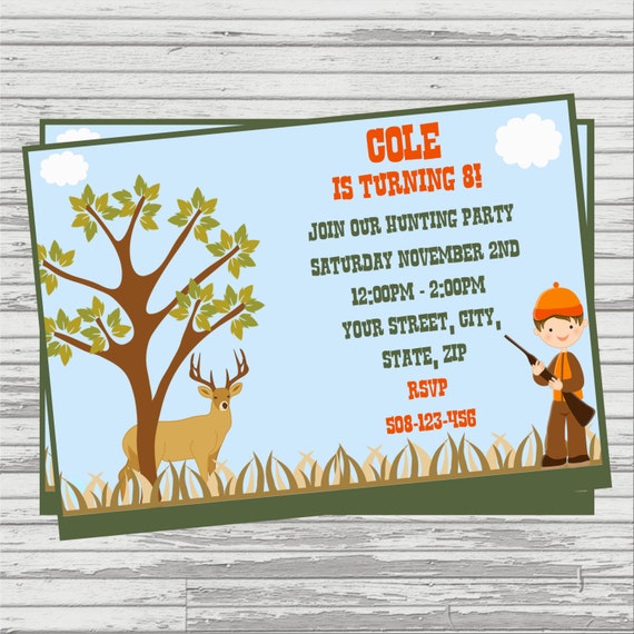 Items similar to Hunting Themed DIGITAL Birthday Invitation. on Etsy