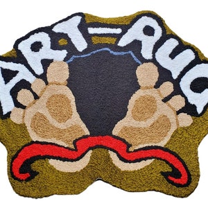 Bear Footprint Handcrafted Accent Rug