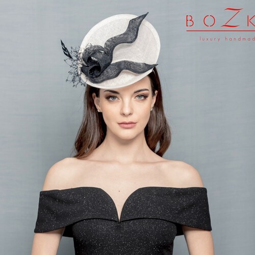 Saucer Hat Cocktail Chic Hat Race Fascinator Black and Etsy