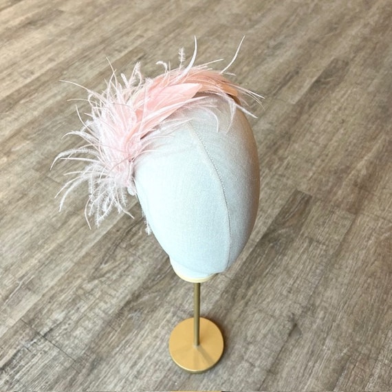 Elegant Pink Feather Headband Blush Pink Flapper Headband with Crystals - Masquerade Store main image 3