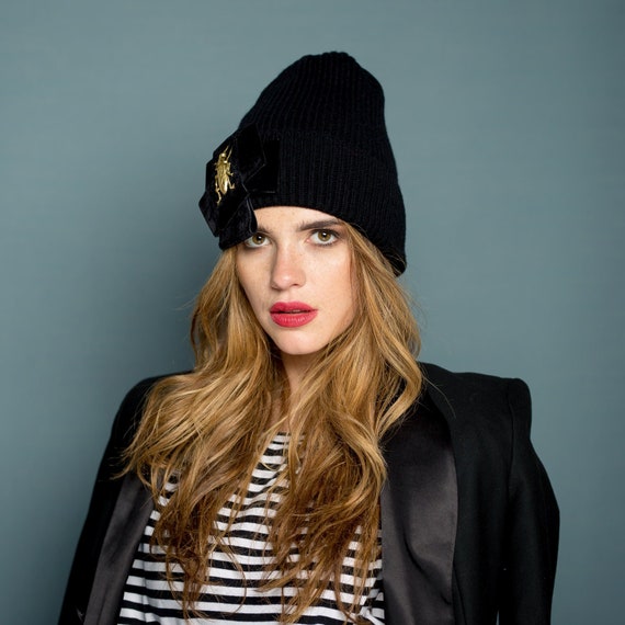 Cute black winter hat on sale