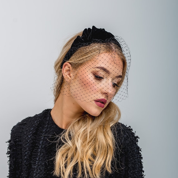 NEW Black Velvet Padded Headband Cloud Twisted Y2K Viral  Gifts Women Girl Big Wide Velvet Padded Headband, Bump Headpiece, Poufy  main image 3