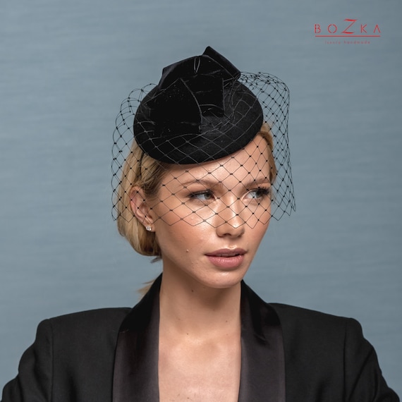 black headpiece for funeral