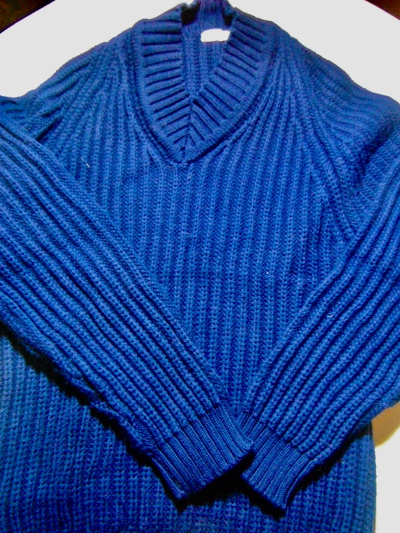 Vintage Royal Blue Sweater - image 2