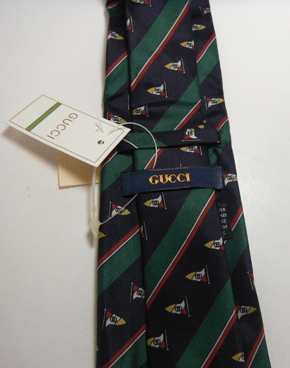 dolor de cabeza petróleo crudo Arco iris Corbata Gucci vintage - Etsy México