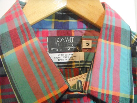 Vintage Bonwit Teller Plaid Shirt - image 2