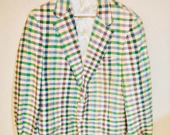 vintage Corbin, LTD. Manteau sport à carreaux colorés