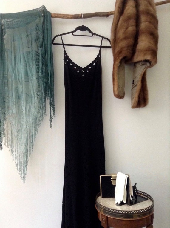 Vintage Nicole Bakti Black Gown - image 1