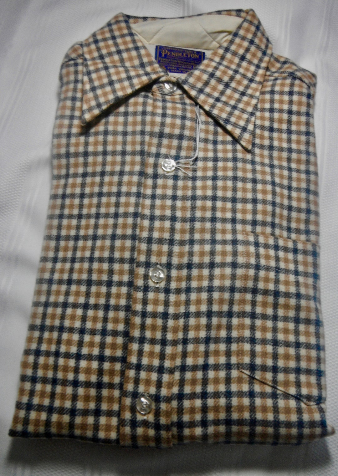 Unbranded - Veste pour homme Blue Plaid Pendleton, Bleu