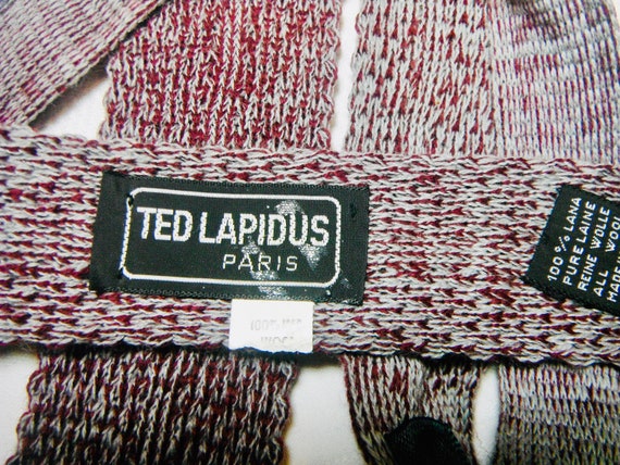 Vintage Ted Lapidus Knit Tie - image 3
