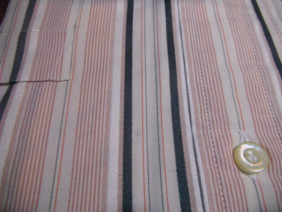 Vintage Lanvin Gray & Pink Striped Shirt - image 4