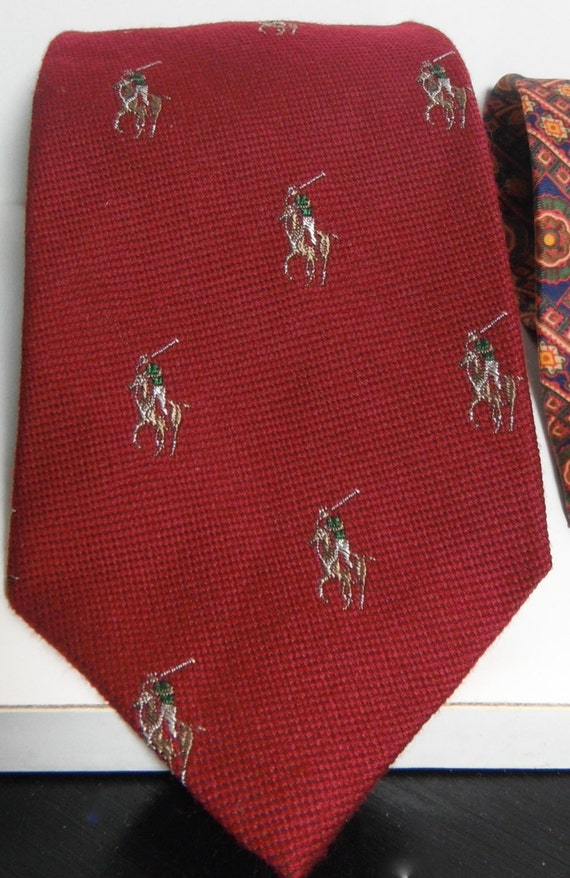 Vintage Polo Silk & Wool Tie - image 1