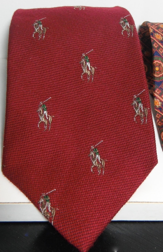 Vintage Polo Silk & Wool Tie - image 1