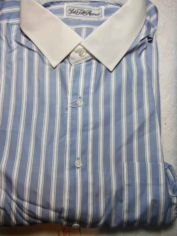 90s サックスフィフスアベニュー 長袖シャツ USA 高級 ヴィンテージ 100025050-1.jpg