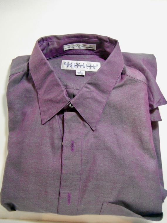 Vintage Perry Ellis Purple Shirt