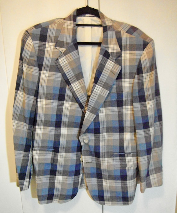 Vintage blue plaid sport - Gem