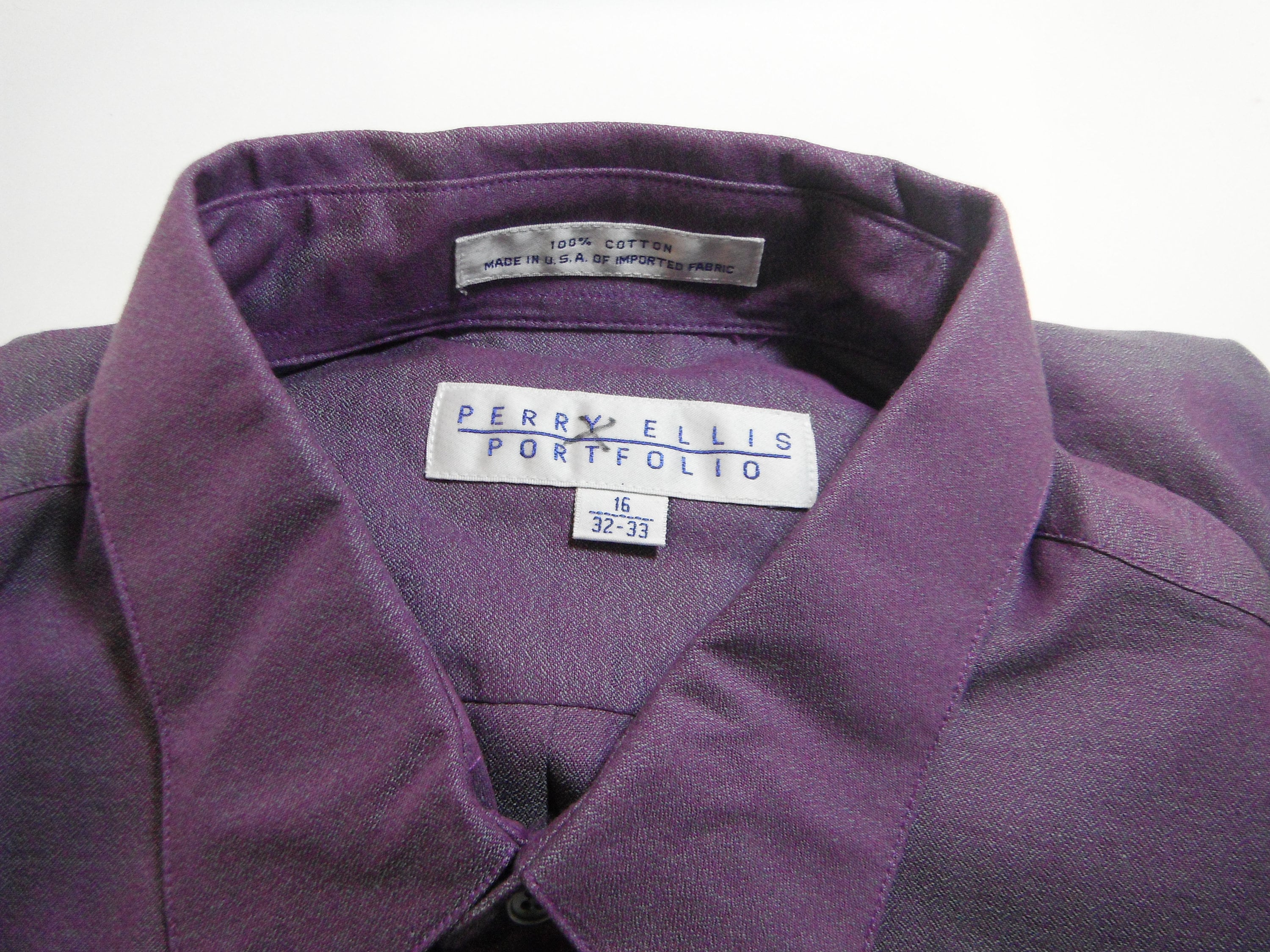 Vintage Perry Ellis Purple Shirt - Etsy