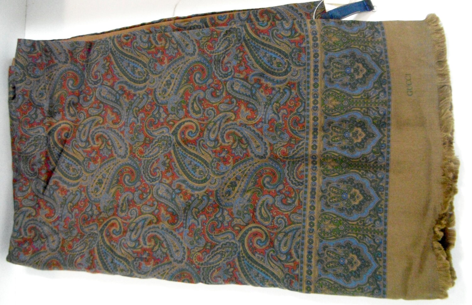 【美品】GUCCI scarf オールドグッチ　ビンテージグッチ　ペイズリー 美品】GUCCI scarf オールドグッチ ビンテージグッチ ペイズリー