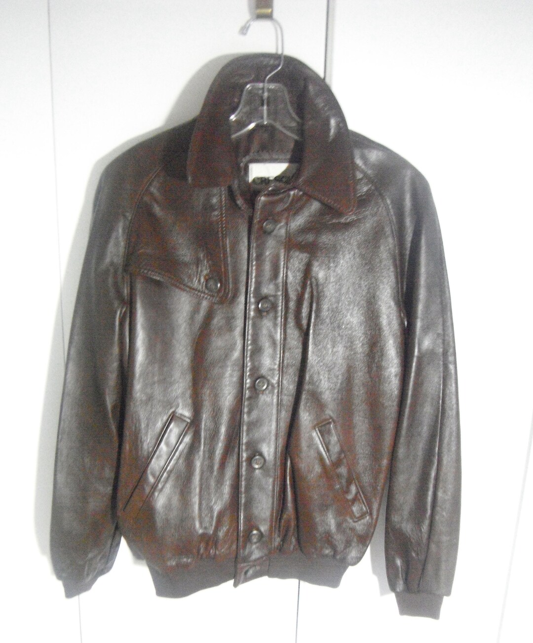 Vintage Cresco Brown Leather Jacket - Etsy
