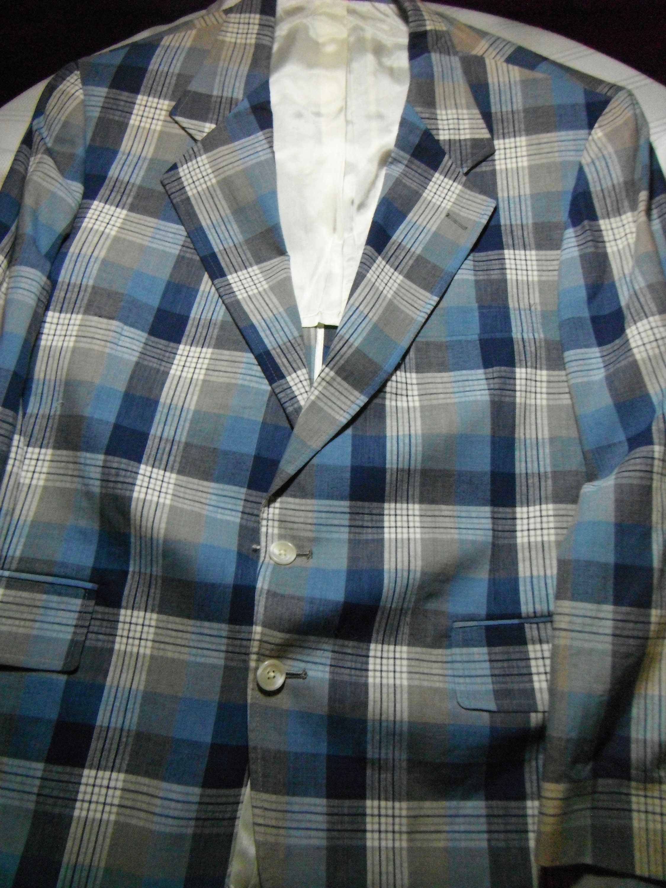 Vintage Blue Plaid Sport Coat Etsy UK