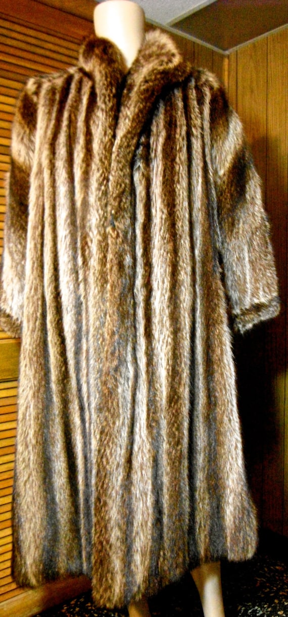 Vintage Christian Dior Raccoon Fur Coat