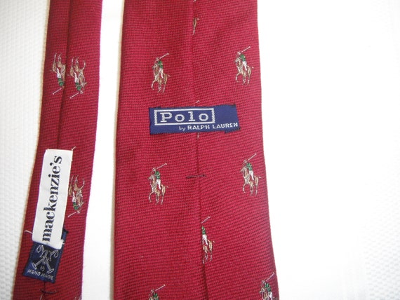 Vintage Polo Silk & Wool Tie - image 4