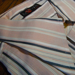 Vintage Lanvin Gray & Pink Striped Shirt image 2