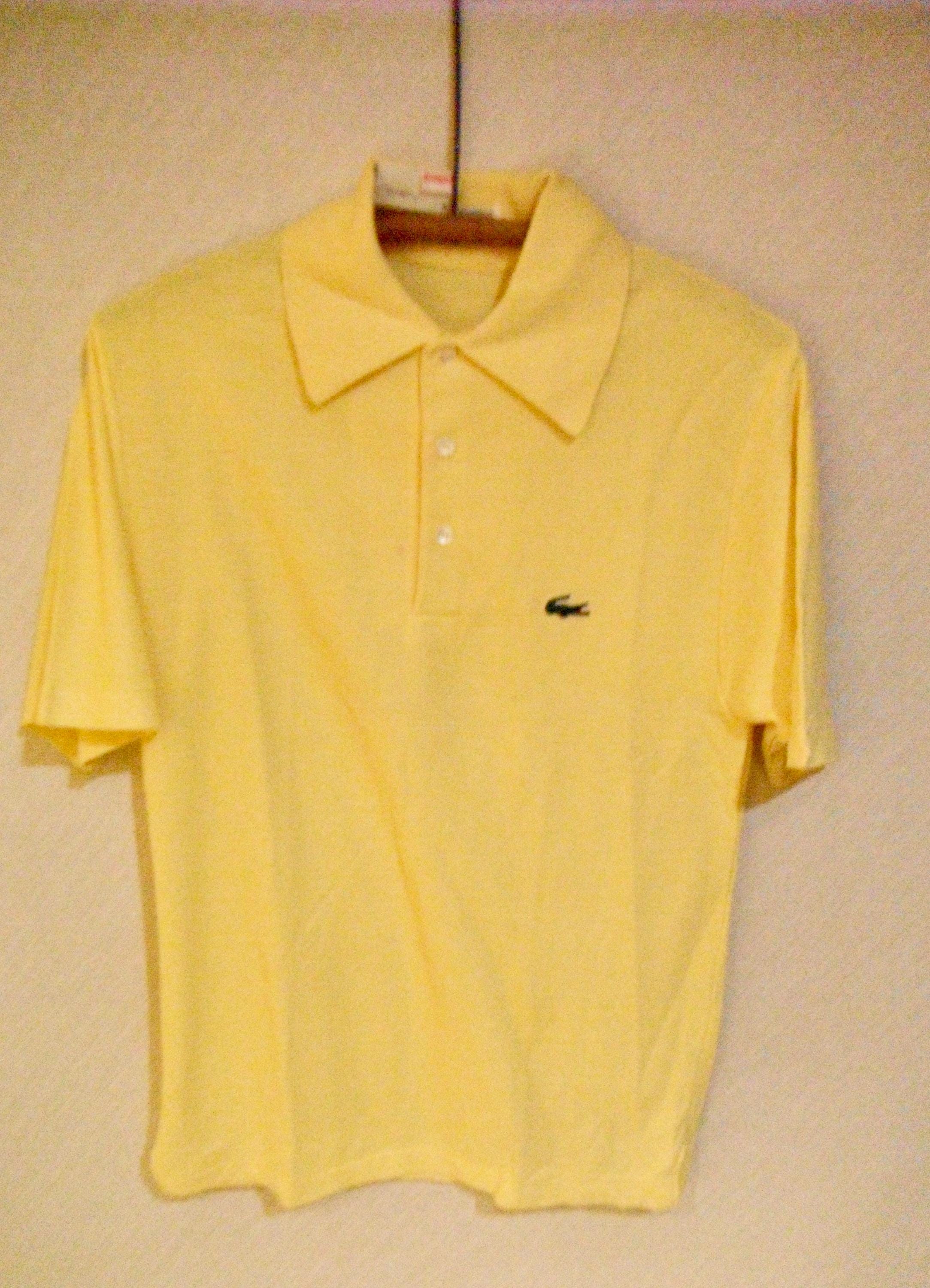Vintage Lacoste Yellow Polo Shirt - Etsy Canada