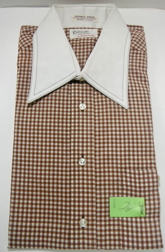 3t brown dress Isaia Shirt White Blue Brown Check 39