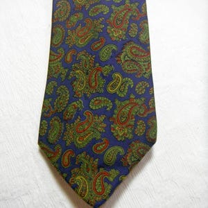 Vintage Sulka Blue Paisley Silk Tie