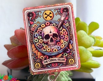 THE CEREAL KILLER Tarot Card -  badge reel