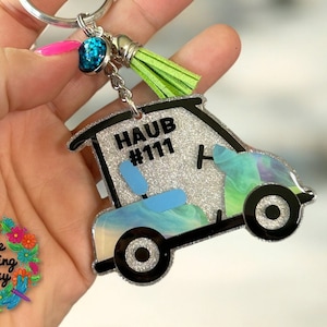 Golf Cart Acrylic Keychain