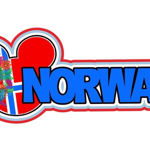 SVG DIGITAL FILE - Epcot world showcase Norway Mickey Mouse Ears