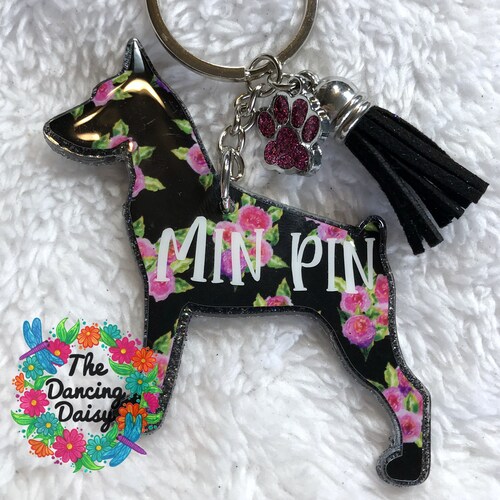 Miniature Pinscher min Pin With Angel / Lynch Signed Folk Etsy