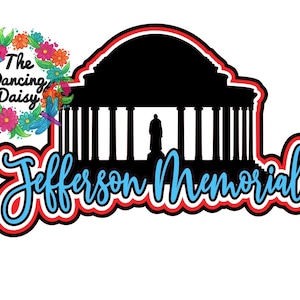 SVG DIGITAL File -  Jefferson Memorial Washington DC scrapbooking