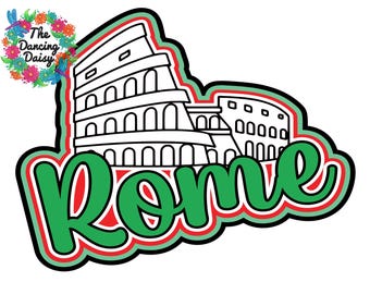 ROME Italy Travel Die Cut:  Scrapbook Embellishment