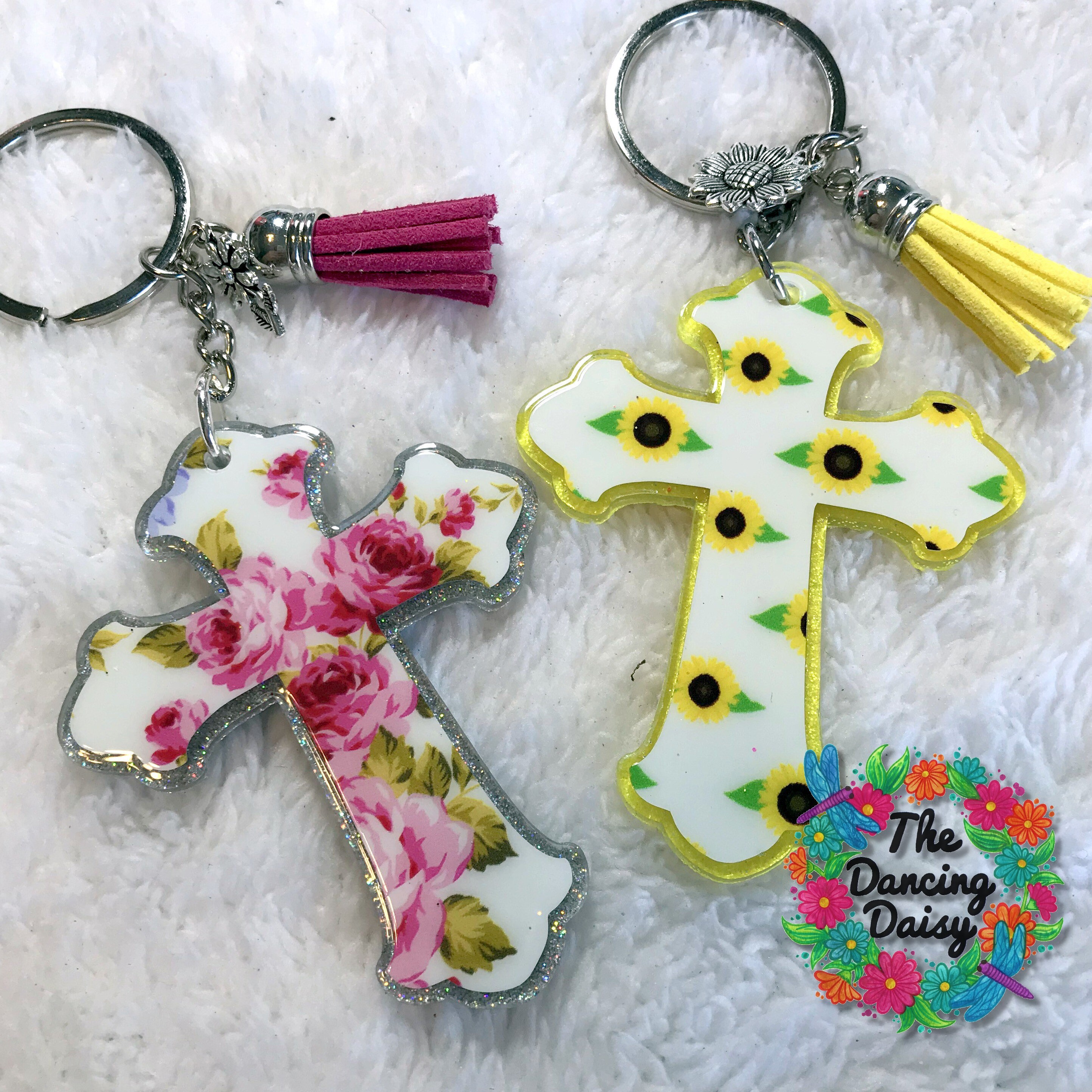 Cross Religious acrylic keychain Etsy