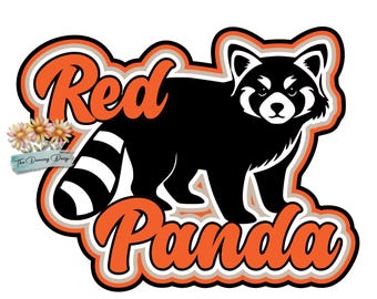 Red Panda - Zoo Day - Die Cut Scrapbook Embellishment / Title - PHYSICAL ITEM