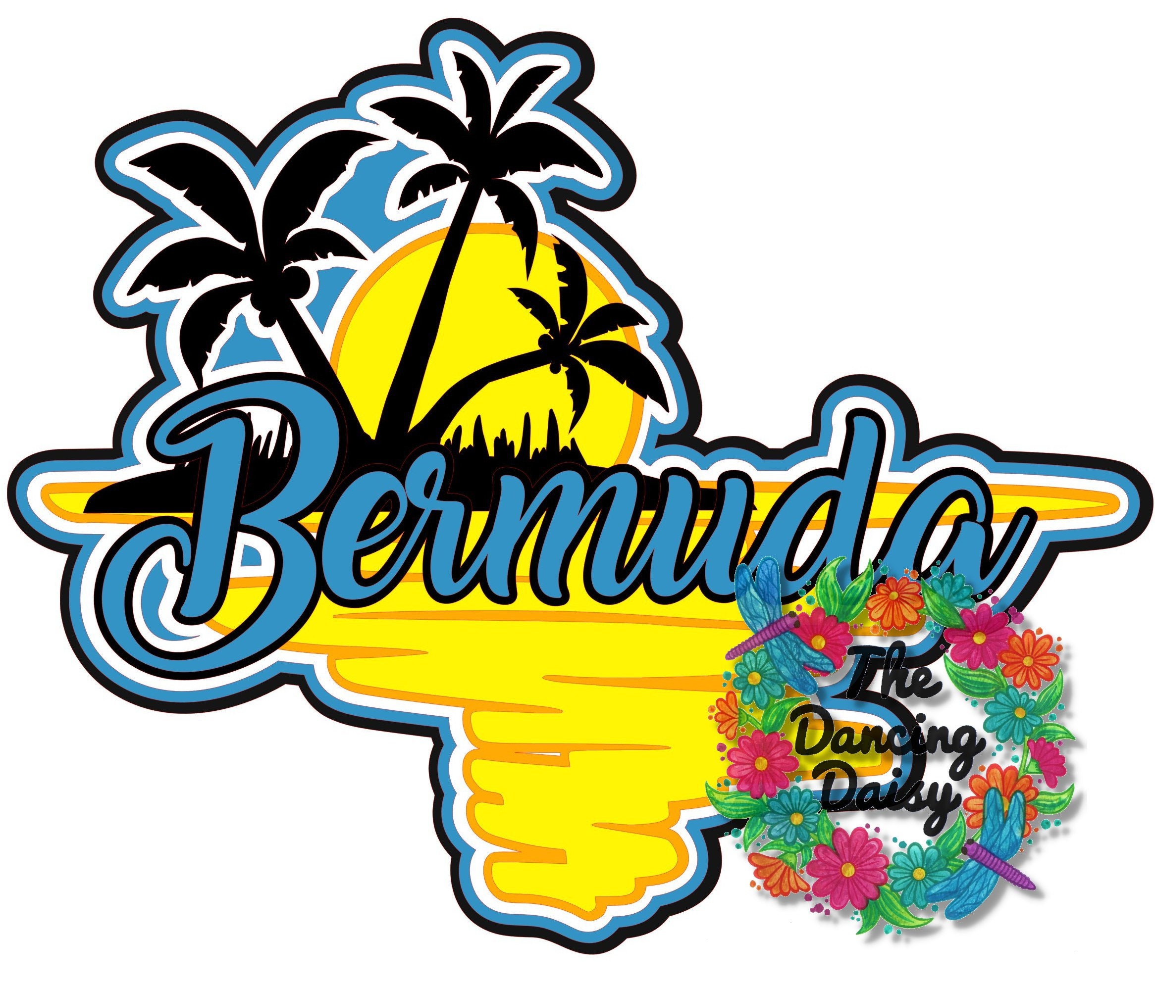 SVG DIGITAL FILE Bermuda travel / vacation die cut palms and Etsy