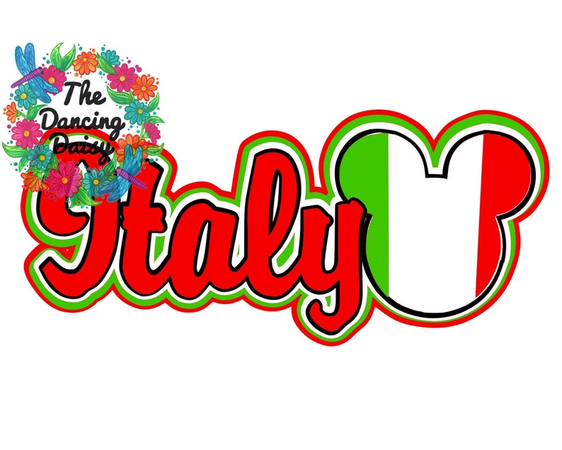 Download SVG DIGITAL FILE Disney Epcot Italy Flag Mickey Mouse Ears ...