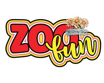 ZOO Fun - Die Cut Scrapbook Embellishment / Title - PHYSICAL ITEM