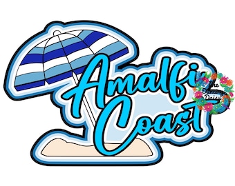 AMALFI COAST Italy Travel Die Cut:  Scrapbook Embellishment