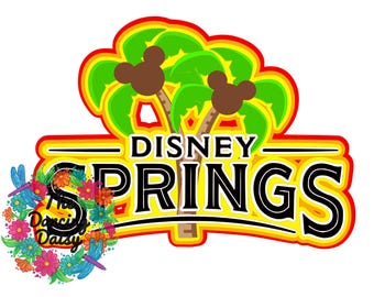 Disney Springs  - Physical die cut Title - D I S N E Y shopping scrapbooking
