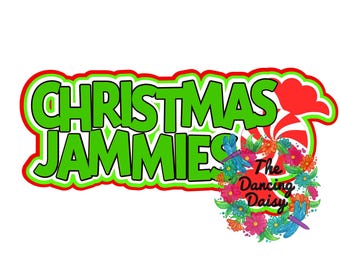 Christmas jammies - pj's holiday die cut for scrapbooking - paper piecing