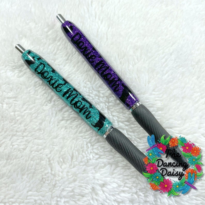 Refillable Dachshund / Doxie Mom glitter epoxy gel pen image 3